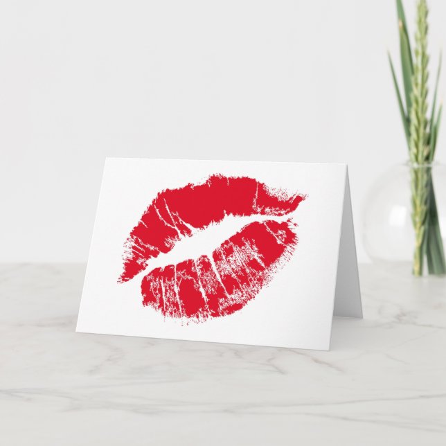 Cartes Pour Fêtes Annuelles Baiser D'Amour (Devant)