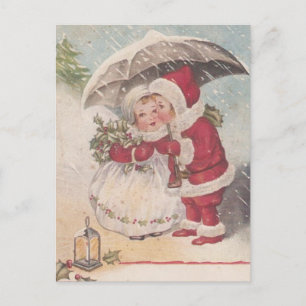 Cartes Pour Fêtes Annuelles Baiser de Noël Vintage