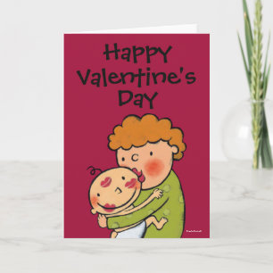 Cartes Pour Fêtes Annuelles Baisers à lèvres rose grand-mère pour bébé