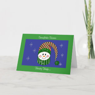 Cartes Pour Fêtes Annuelles Baisers de flocon de neige