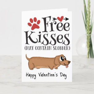 Cartes Pour Fêtes Annuelles Baisers gratuits...et slobber Valentine du chien