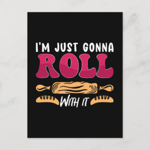 Cartes Pour Fêtes Annuelles Baker Je vais juste rouler boulangerie pâtisserie 
