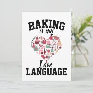 Cartes Pour Fêtes Annuelles Baking Is My Love Language - Funny Baker