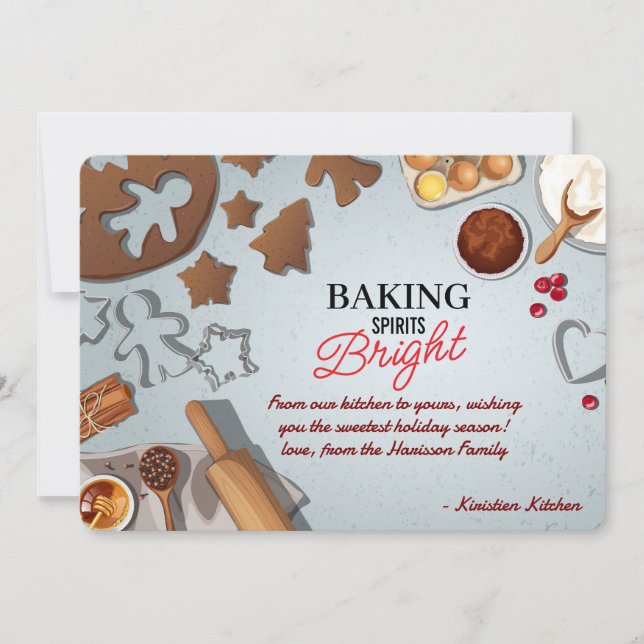 Cartes Pour Fêtes Annuelles Baking Spirits Bright Christmas Cookie Dough (Devant)