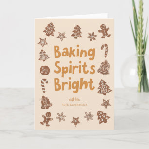 Cartes Pour Fêtes Annuelles Baking Spirits Bright Christmas Cookies Jaune