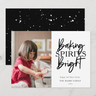 Cartes Pour Fêtes Annuelles Baking Spirits Bright Christmas Photo
