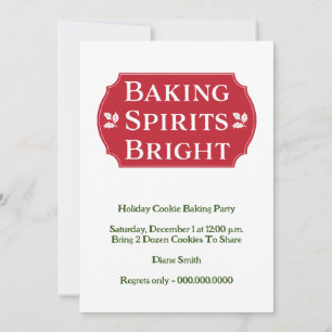 Cartes Pour Fêtes Annuelles Baking Spirits Bright Cookie