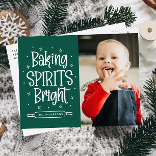 Cartes Pour Fêtes Annuelles Baking Spirits Bright Green Photo