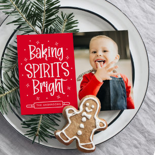 Cartes Pour Fêtes Annuelles Baking Spirits Bright Red Photo