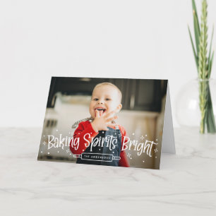 Cartes Pour Fêtes Annuelles Baking Spiritueux Vert clair 2 Photo