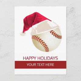 Cartes Pour Fêtes Annuelles Bal de base-ball de Noël Santa Hat
