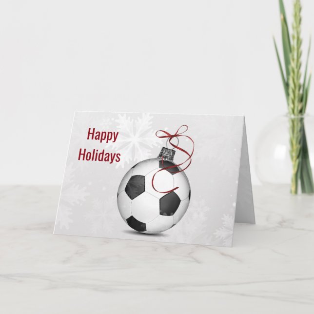 Cartes Pour Fêtes Annuelles bal de football ornement de vacances (Devant)