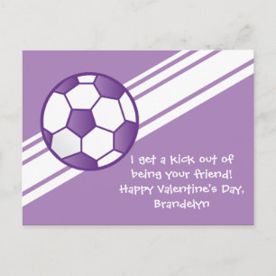 Cartes Pour Fêtes Annuelles Bal de soccer personnalisé Valentine's Day Cards