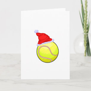 Cartes Pour Fêtes Annuelles Bal de tennis (Santa Hat)