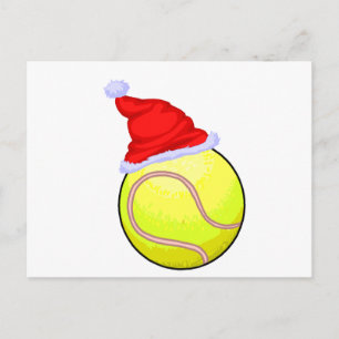 Cartes Pour Fêtes Annuelles Bal de tennis (Santa Hat)