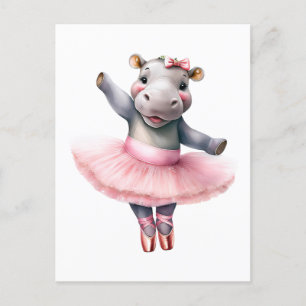 Cartes Pour Fêtes Annuelles Bal hippo de danse