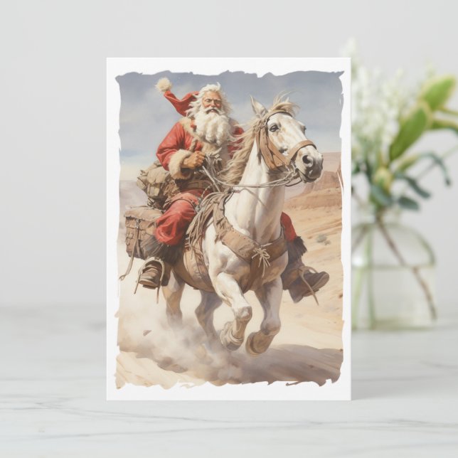 Cartes Pour Fêtes Annuelles Balade de Noël du Père Noël du Sud-Ouest (Debout devant)