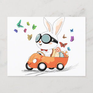 Cartes Pour Fêtes Annuelles Balade en hopping Bunny Carrot