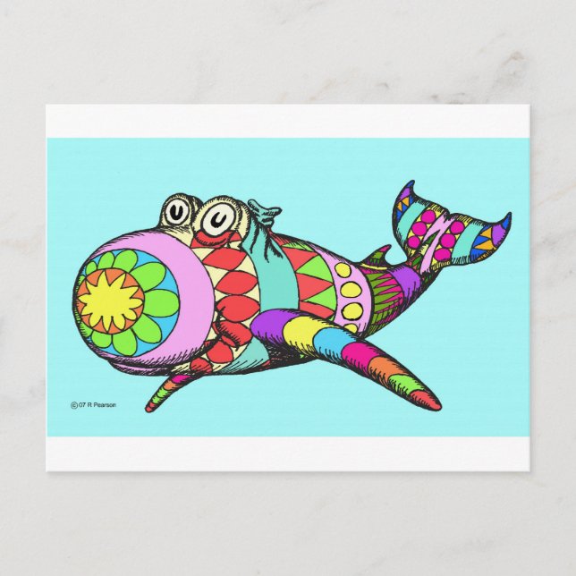 Cartes Pour Fêtes Annuelles Baleine à oeufs de Pâques (Devant)