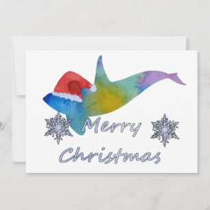 Cartes Pour Fêtes Annuelles Baleine de Noël