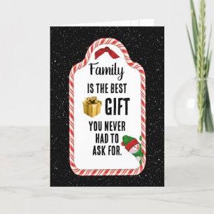 Cartes Pour Fêtes Annuelles Balise cadeau de Noël de famille
