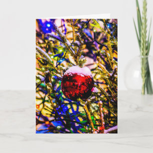 Cartes Pour Fêtes Annuelles Ball rouge Noël