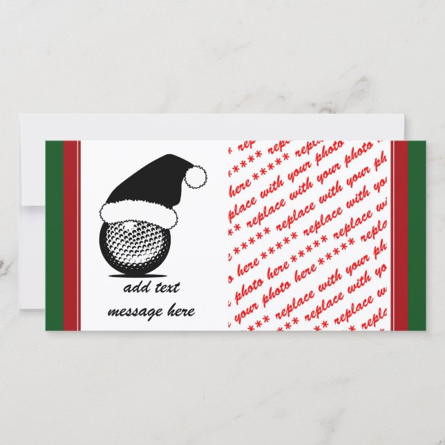 Cartes Pour Fêtes Annuelles Balle de golf (Devant)