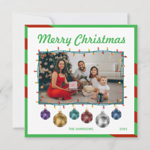 Cartes Pour Fêtes Annuelles Balle de Noël ampoules colorées Photo