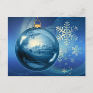 Cartes Pour Fêtes Annuelles Balle de Noël Soirée de l'Avent Bleu