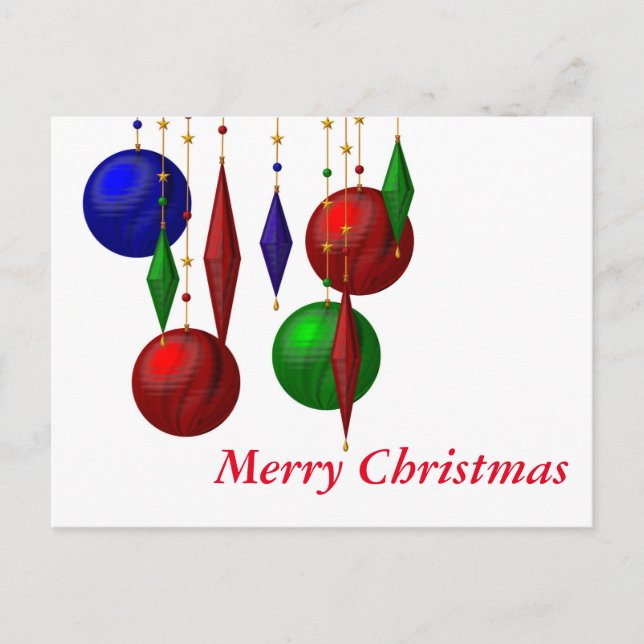 Cartes Pour Fêtes Annuelles balle de noël sur arrière - plan blanc (Devant)