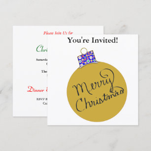 Cartes Pour Fêtes Annuelles Balle d'ornement de Noël