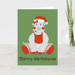 Cartes Pour Fêtes Annuelles Ballerina Rhino - Spécial Noël