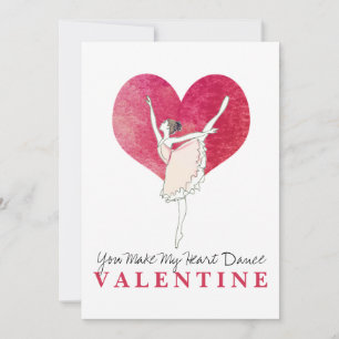 Cartes Pour Fêtes Annuelles Ballerina Valentine Faire danser mon coeur