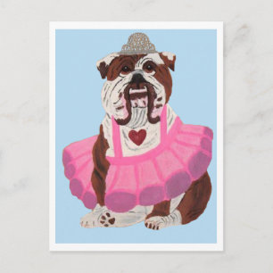 Cartes Pour Fêtes Annuelles Ballerine Bouledogue