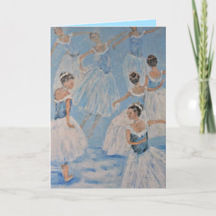 Cartes Pour Fêtes Annuelles Ballet Casse-Noisette Dansant Dans La Neige