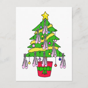 Cartes Pour Fêtes Annuelles Ballet Chaussures Festive Arbre de Noël