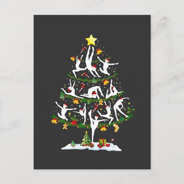 Cartes Pour Fêtes Annuelles Ballet Danse Amant Noël Éclairage Ballet Noël (Devant)
