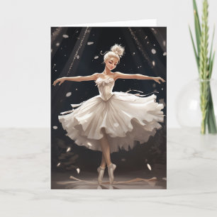 Cartes Pour Fêtes Annuelles Ballet Neige Queen Flocon de neige Ballerina Noël