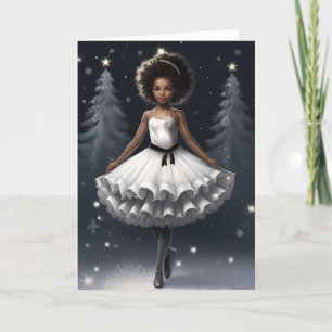 Cartes Pour Fêtes Annuelles Ballet Neige Queen Flocon de neige Ballerina Noël