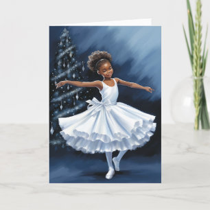 Cartes Pour Fêtes Annuelles Ballet Neige Queen Flocon de neige Ballerina Noël
