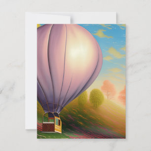 Cartes Pour Fêtes Annuelles Ballon à air chaud