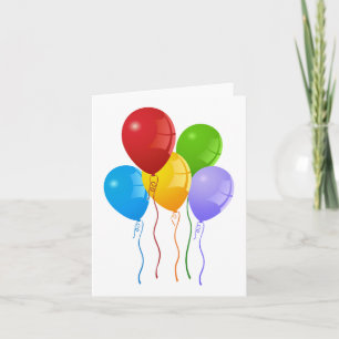 Cartes Pour Fêtes Annuelles Ballons colorés