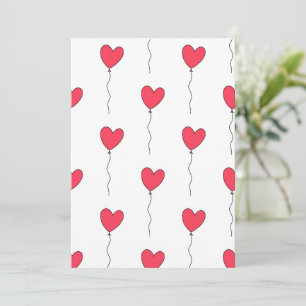 Cartes Pour Fêtes Annuelles Ballons en forme de cœur