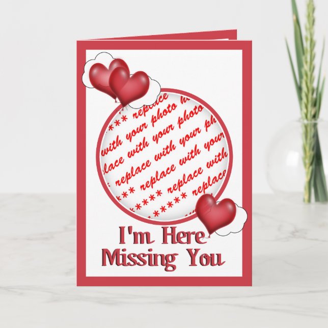 Cartes Pour Fêtes Annuelles Balloon Heart Valentine Photo Frame (Devant)