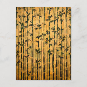 Cartes Pour Fêtes Annuelles Bambou de la forêt zen vintage