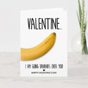 Cartes Pour Fêtes Annuelles Bananes allantes au-dessus de vous Saint-Valentin