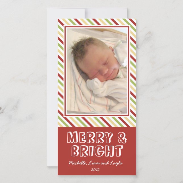 Cartes Pour Fêtes Annuelles Bande chic joyeux photo de famille de Noël (Devant)