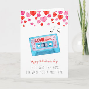 Cartes Pour Fêtes Annuelles Bande de cassette des années 1980   Saint Valentin