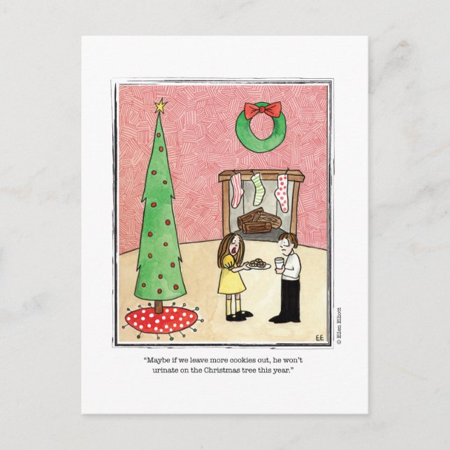 Cartes Pour Fêtes Annuelles Bande dessinée de NOËL par Ellen Elliott (Devant)