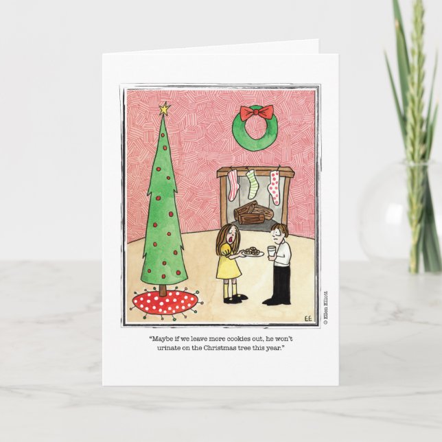 Cartes Pour Fêtes Annuelles Bande dessinée de NOËL par Ellen Elliott (Devant)